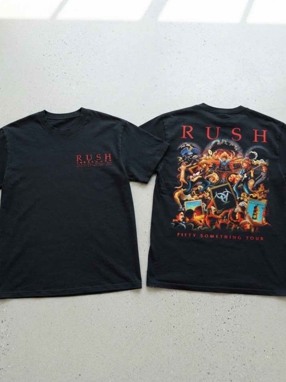 Rush Fifty Something Tour 2026 Black Rock Band Graphic Tee Unisex